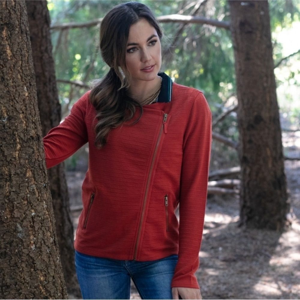 evy's tree Burnt Orange Susan Bomber Jacket Sporty Lightweight